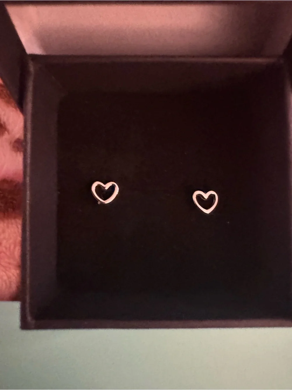 Classic Silver Heart Stud Earrings - Delicate Open Heart